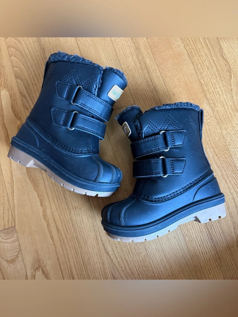 Cat & Jack Denver toddler winter boots Black Snow Little Boys Waterproof Size 6